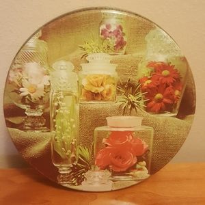 Vintage Mid Century Tin Flowers Apothecary